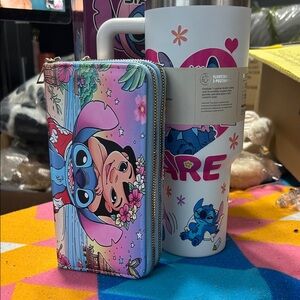 Colorful Stitch Wallet with Stanley Cup mh